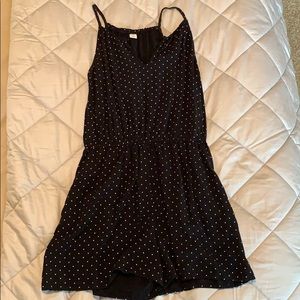 Old Navy sleeveless black polka dot romper